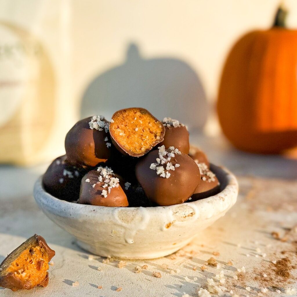 Salted Caramel Pumpkin Truffles - featured